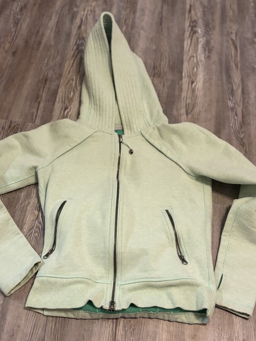 Lululemon Cool & Collected Jacket Women’s 6 Sea Breeze Green Full Zip Hoodie